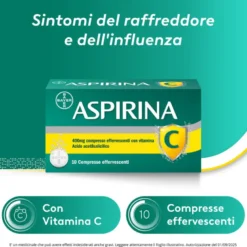 Aspirina C Antinfiammatorio Antidolorifico per Influenza Raffreddore e febbre con Vitamina C 10 Cpr
