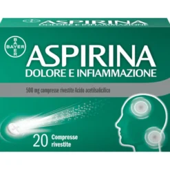Aspirina Dolore e Infiammazione Antidolorifico Antinfiammatorio per Mal di Testa e Dolori 20 Cpr
