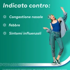 Aspirina Influenza e Naso Chiuso Antidolorifico Decongestionante contro Sintomi Influenzali 10 Buste