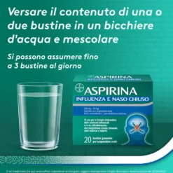 Aspirina Influenza Naso Chiuso 20 Buste - Antidolorifico e Decongestionante