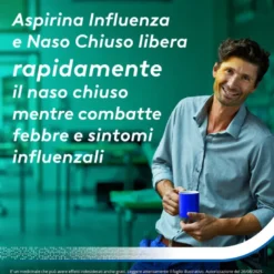 Aspirina Influenza Naso Chiuso 20 Buste - Antidolorifico e Decongestionante
