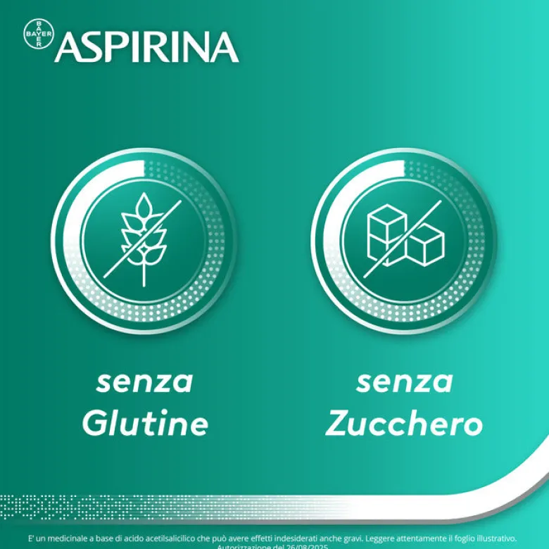 Aspirina in Granuli Senz'Acqua Antidolorifico e Antinfiammatorio contro Mal di Testa e Dolore 20 Bst