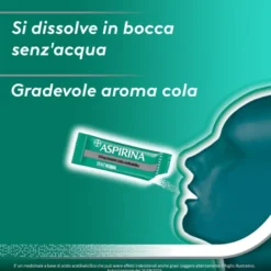 Aspirina in Granuli Senz'Acqua Antidolorifico e Antinfiammatorio contro Mal di Testa e Dolore 20 Bst