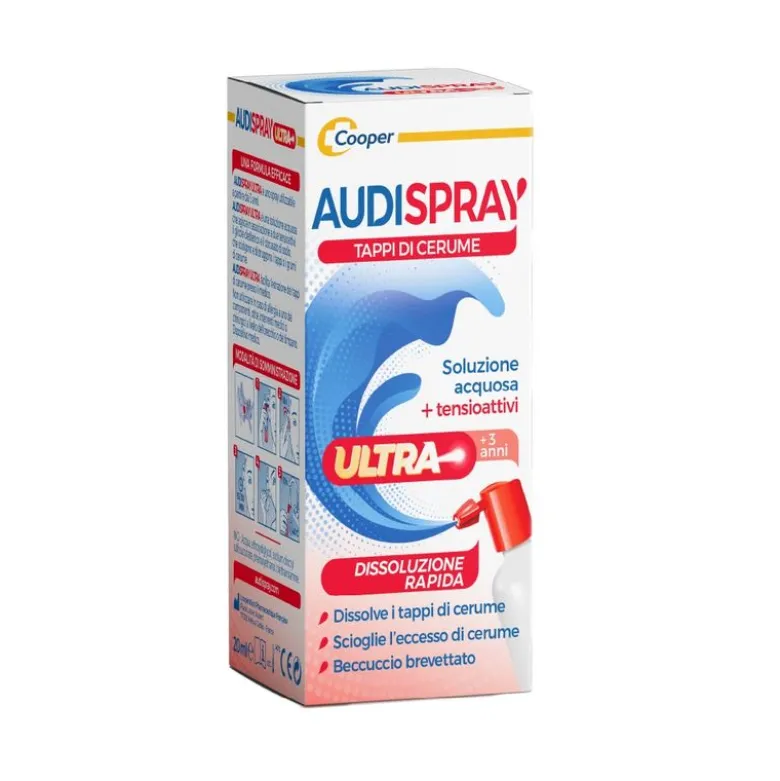 Audispray Ultra Trattamento Efficiente e delicato per rimuovere i tappi di cerume Spray 20ml