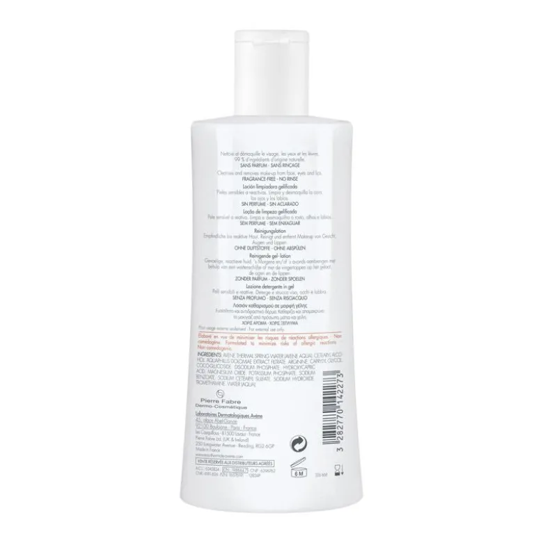 Avene Tolérance Lozione detergente in gel viso e occhi 400ml