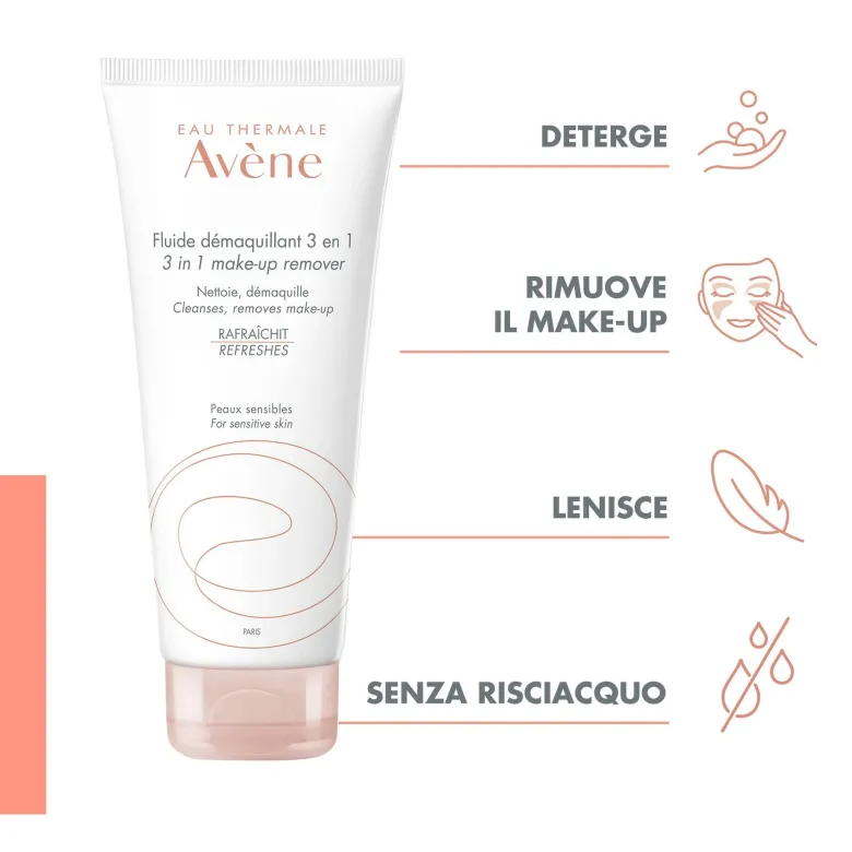 Avène Latte Struccante 3 in 1 deterge strucca e lenisce viso e occhi 200ml