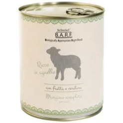 Barf Menu Completo Cibo Umido Trito Agnello Cani 800g