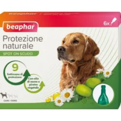 Beaphar Protezione Naturale Spot On Antiparassitario Cane Taglia Grande 6 Pipette Da 2ml