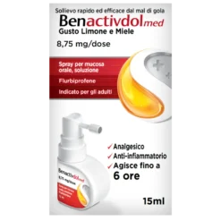 Benactivdolmed Gola Spray Indicato per Mal di Gola 15ml