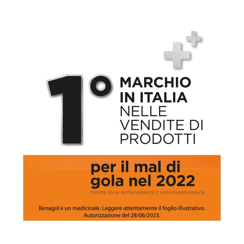 Benagol Antisettico per Bocca e Gola 36 Pastiglie Vit C Gusto Arancia