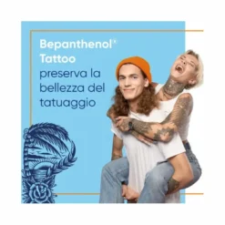 Bepanthenol Tattoo Crema Protezione Solare Molto Alta SPF50+ Per Tatuaggio Con Pantenolo 50ml