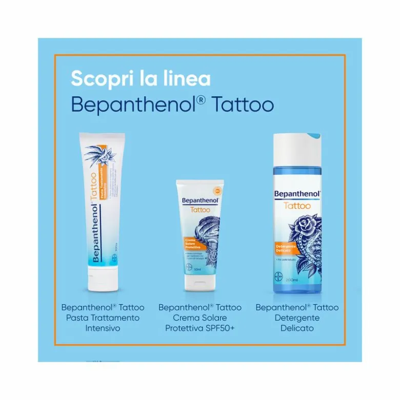 Bepanthenol Tattoo Detergente Delicato per Tatuaggi con Pantenolo Gel Senza Sapone 200ml