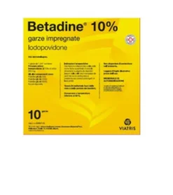 Betadine 10 garze 10x10 cm