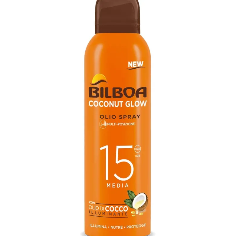Bilboa Coconut Glow Olio Spray Solare Multiposizione SPF15 150ml