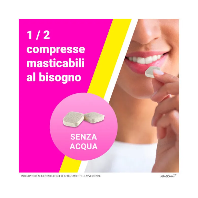 Biochetasi Digestione e Acidità 20 Compresse Masticabili Triplice Aiuto contro Difficoltà Digestive