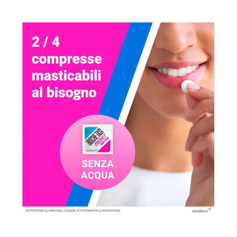 Biochetasi Pocket 18 Compresse Masticabili per aiutare la digestione, anche fuori casa