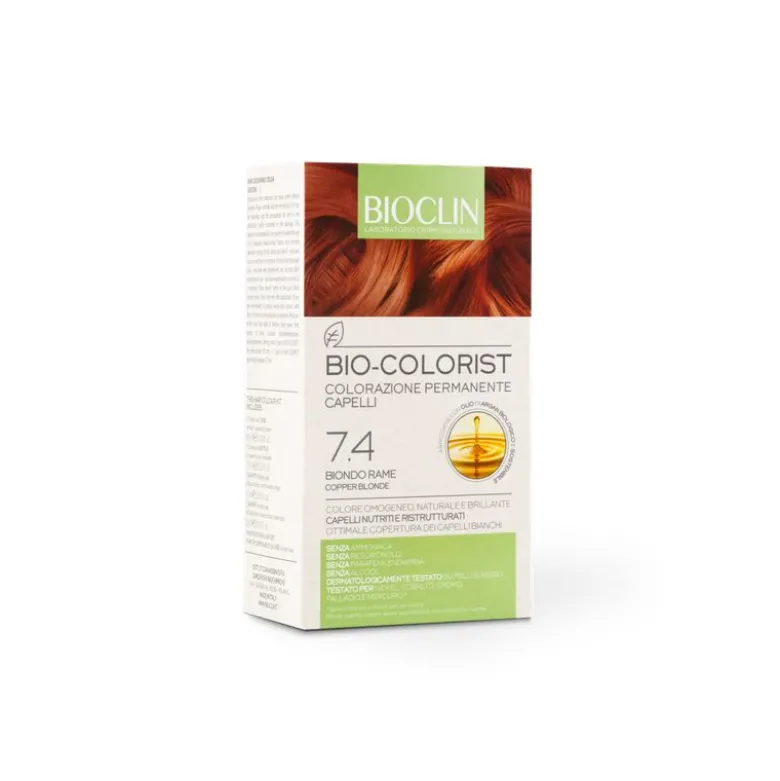 Bioclin Bio-Colorist colorazione permanente dei capelli n.7.4 Biondo Rame