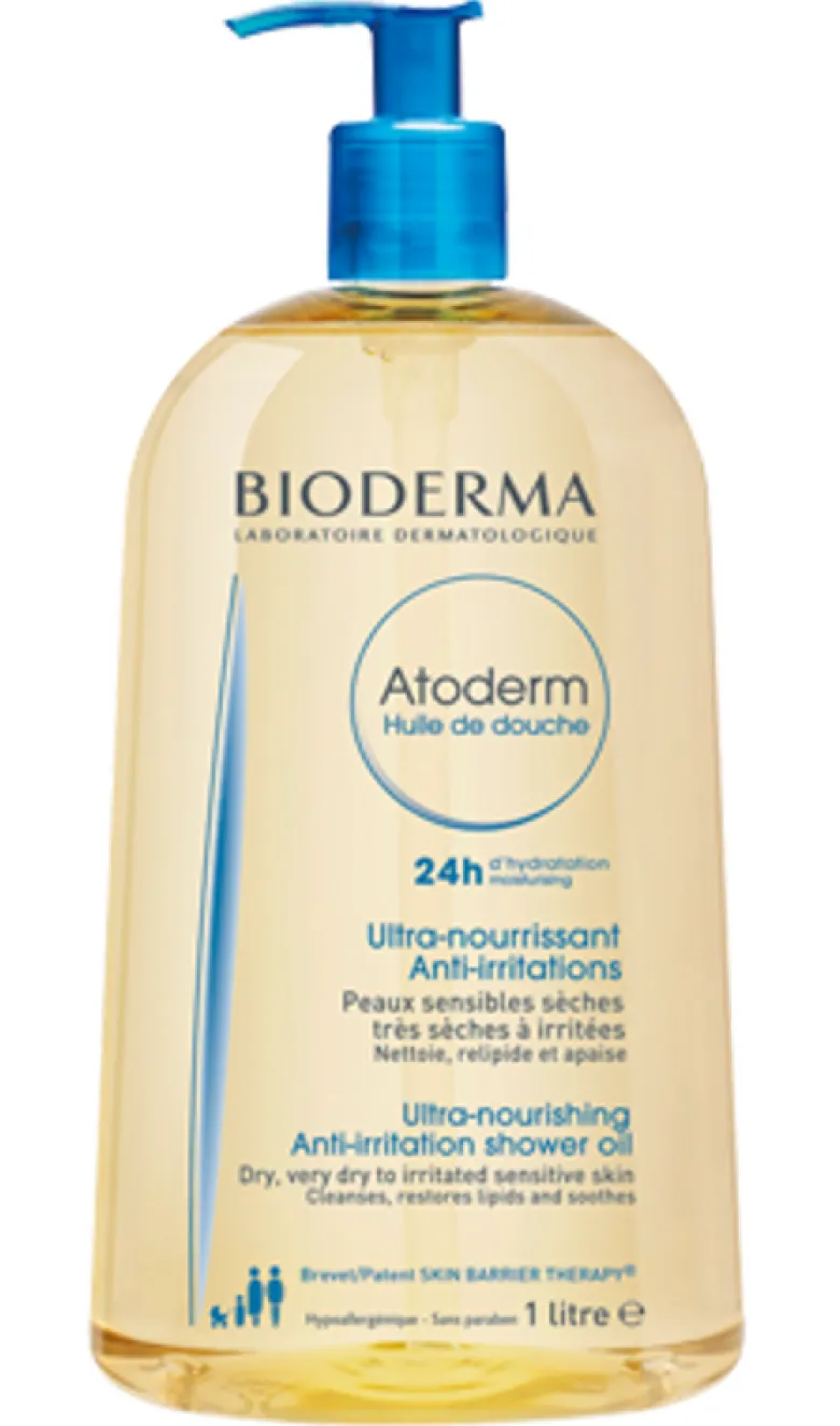 Bioderma Atoderm Huile de douche Olio doccia ultra-nutriente anti-irritazioni 1Litro