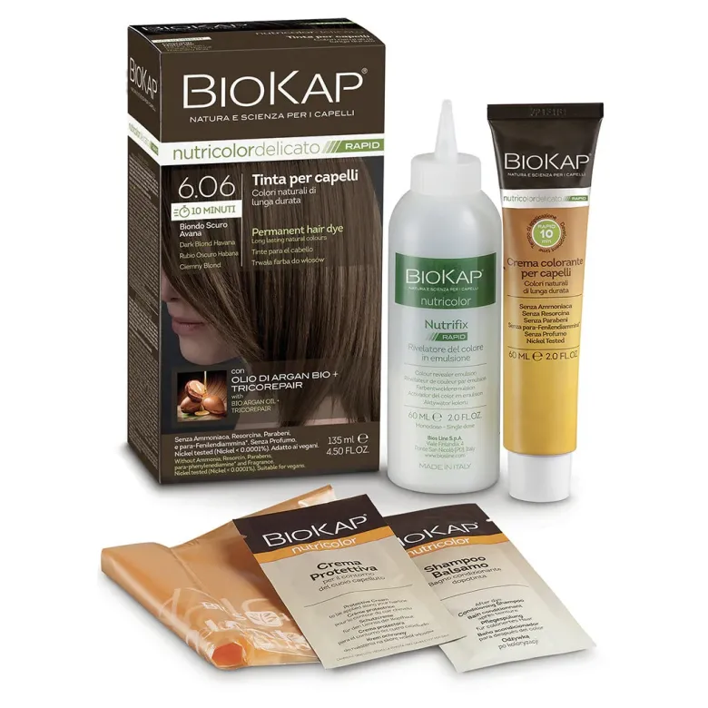 Biokap Nutricolor Delicato Rapid 6.06 tinta per capelli colore Biondo Scuro Avana 135ml