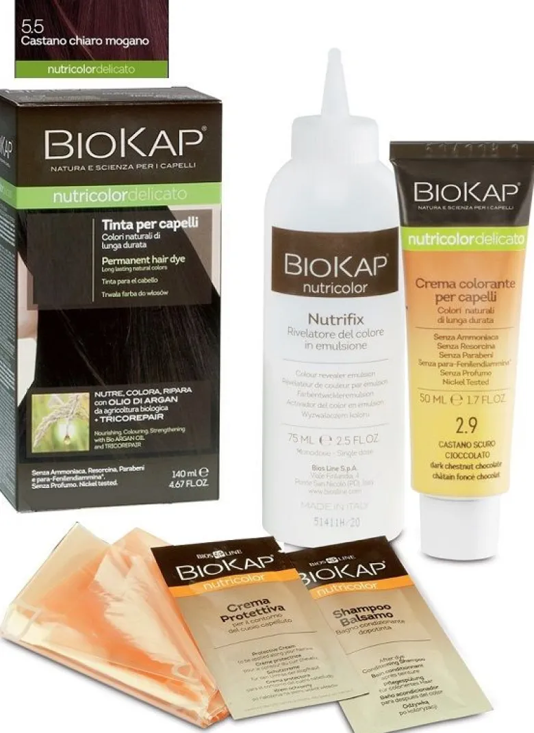 Biokap Nutricolor Tinta Delicato 5.5 Castano Chiaro Mogano