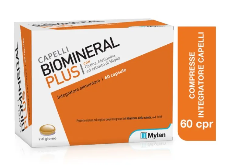 Biomineral Plus 60 Capsule - Integratore per Capelli e Unghie