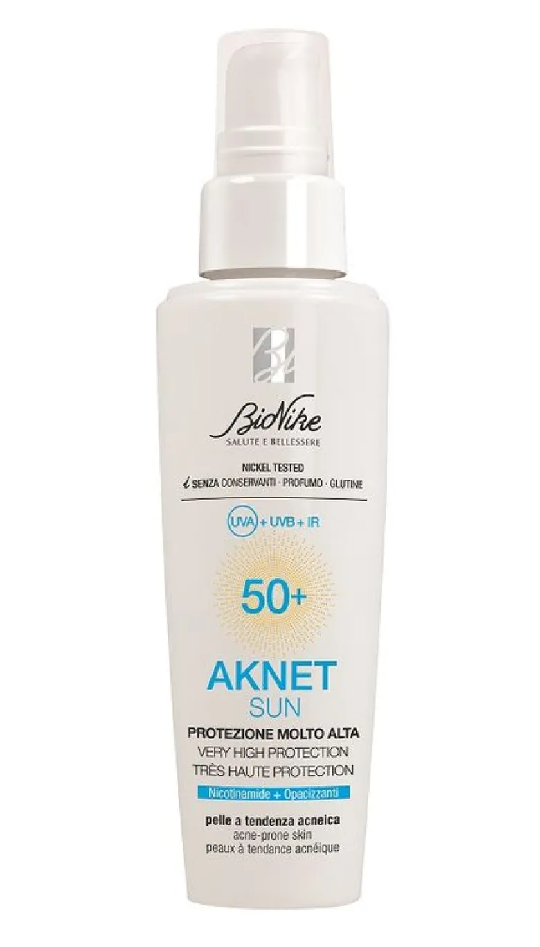 Bionike Aknet Sun SPF50+ 50ml - Protezione Solare Viso