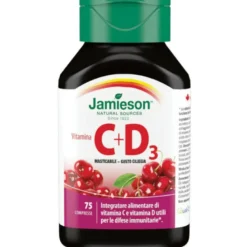 Biovita Jamieson Vitamina C+D3 integratore alimentare per il sistema immunitario 75 compresse