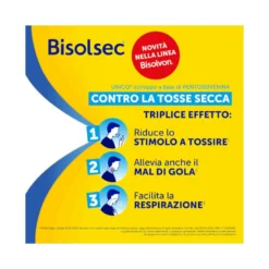 Bisolsec Sciroppo Per Tosse Secca Azione Rapida 190ml Adulti e Bambini 6+