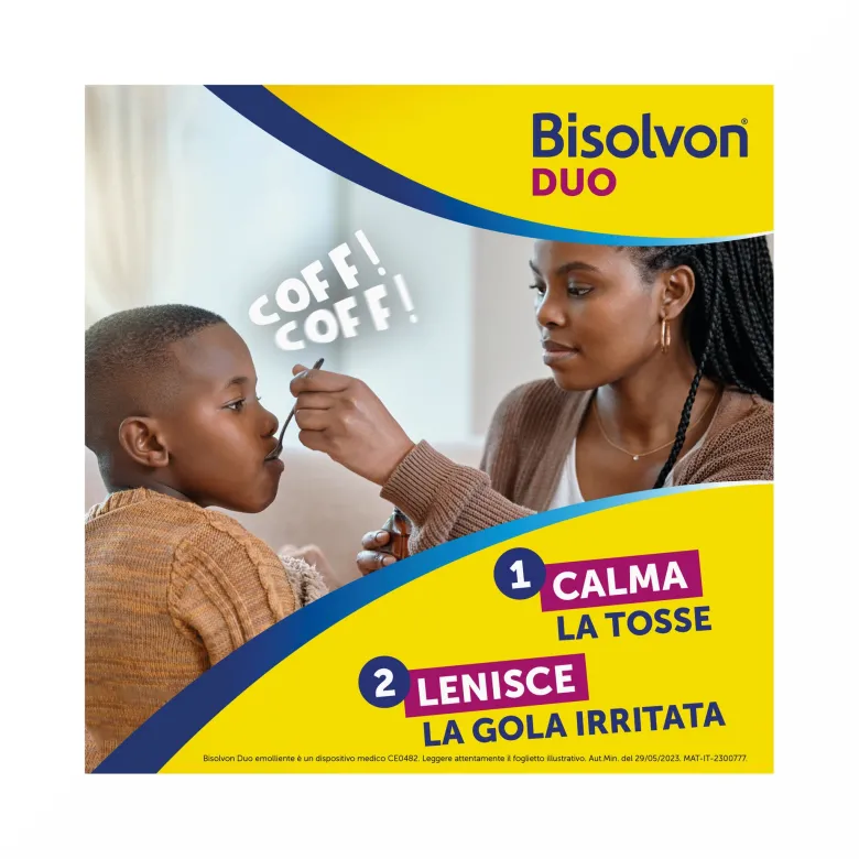 Bisolvon Duo Emolliente Sciroppo Contro Tosse e Gola Irritata 100 ml