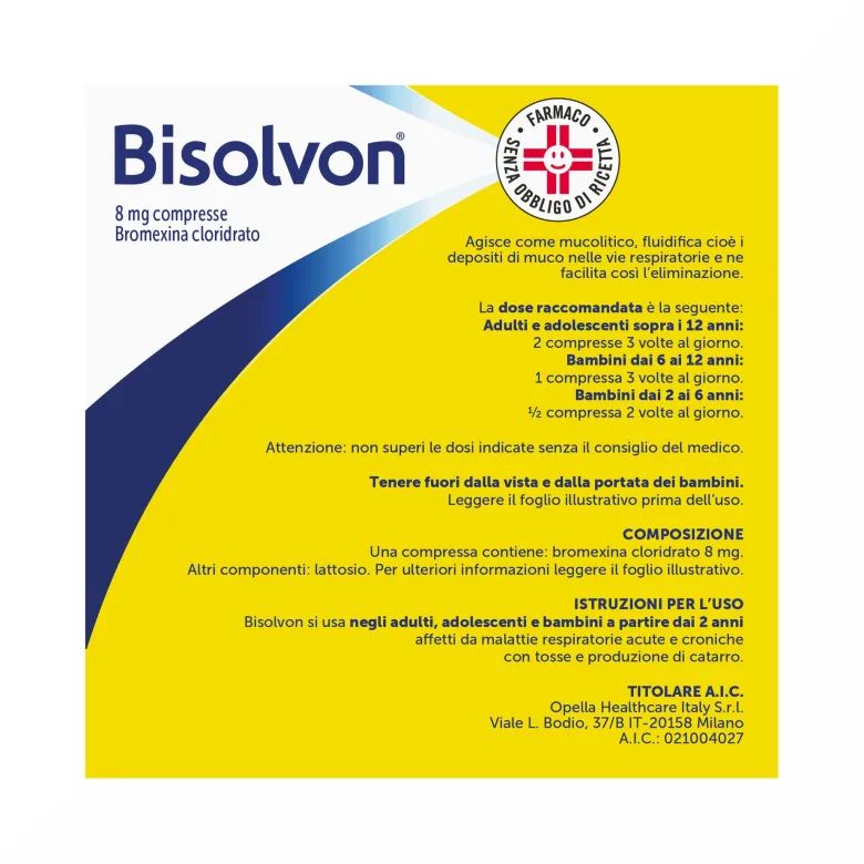 Bisolvon Per Tosse Grassa 20 Compresse