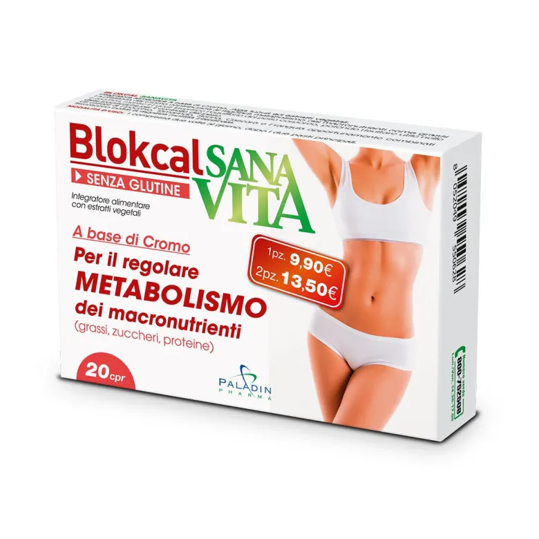 Blokcal per il metabolismo dei grassi e zuccheri 20 compresse