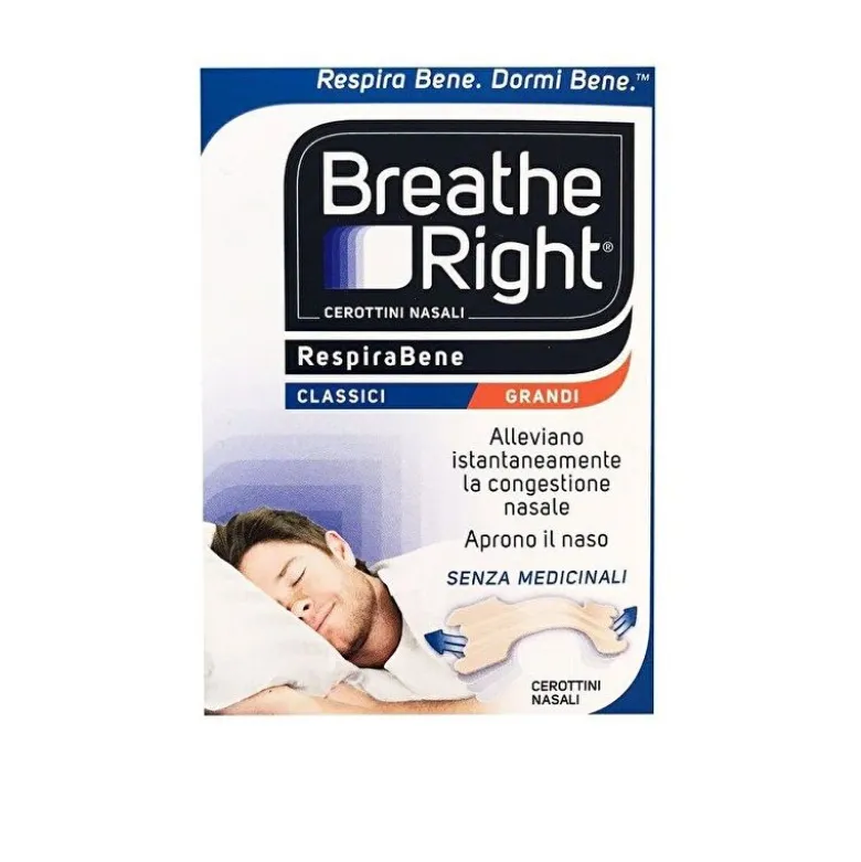 Breathe Right Classic cerottini nasali senza medicinali misura grande 10 pezzi