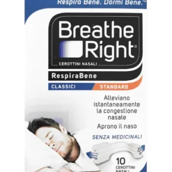 Breathe Right Classic cerottini nasali senza medicinali misura standard 10 pezzi