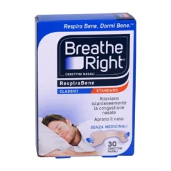 Breathe Right Classici Cerotti Nasali 30 Pezzi Sollievo Notturno
