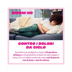 Buscofen 200mg Con Ibuprofene Analgesico Contro Dolori Da Ciclo 24 Capsule Molli