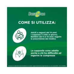 Buscopan Per Mal di Pancia Crampi Dolori Addominali 6 Supposte