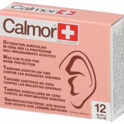 Calmor Tappi Auricolari Cera 12 Pezzi Comfort e Silenzio