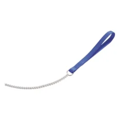 Camon Guinzaglio In Nylon Con Catena In Acciaio Per Cani Colore Blu 2,5x800mm