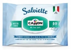 Camon Salviette Detergenti Per Cani E Gatti Muschio Bianco 40 Pezzi