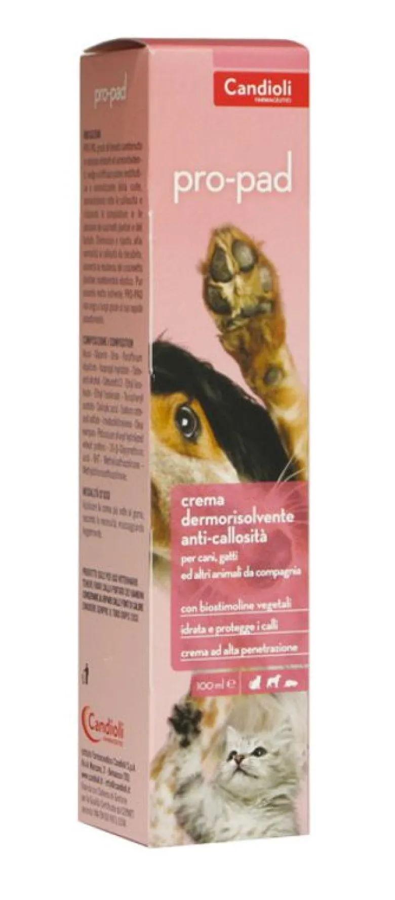 Candioli Pro-Pad Crema dermorisolvente anti-callosità per cani e gatti 100ml