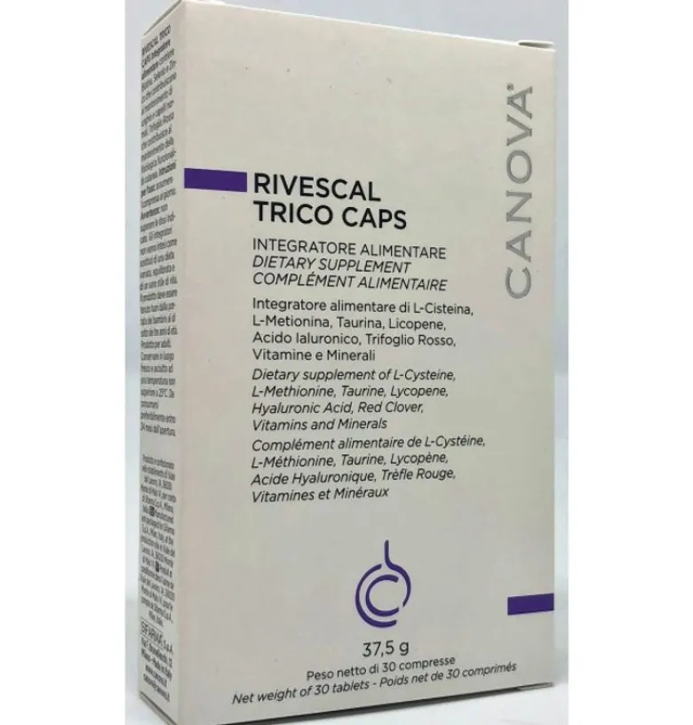 Canova Rivescal Trico Caps integratore alimentare per unghie e capelli 30 compresse