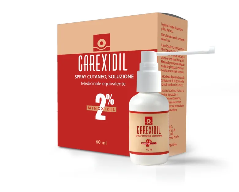 Carexidil Soluzione Cutanea 60ml 2% Minoxidil alopecia androgenica