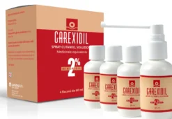 Carexidil 2% Spray Cutaneo Soluzione, 4 Flaconi in Hdpe da 60 ml con Pompa Dosatrice