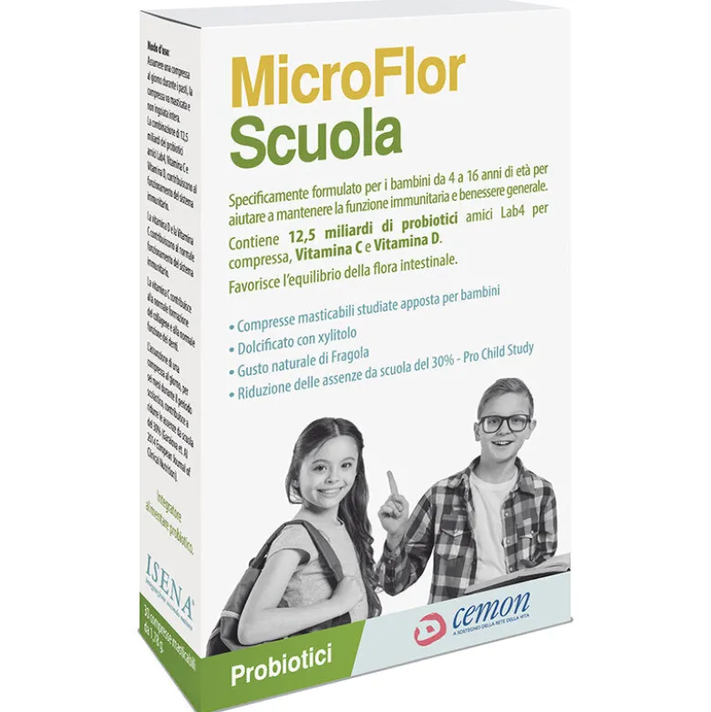 Cemon MicroFlor Scuola per la funzione immunitaria 30 compresse masticabili
