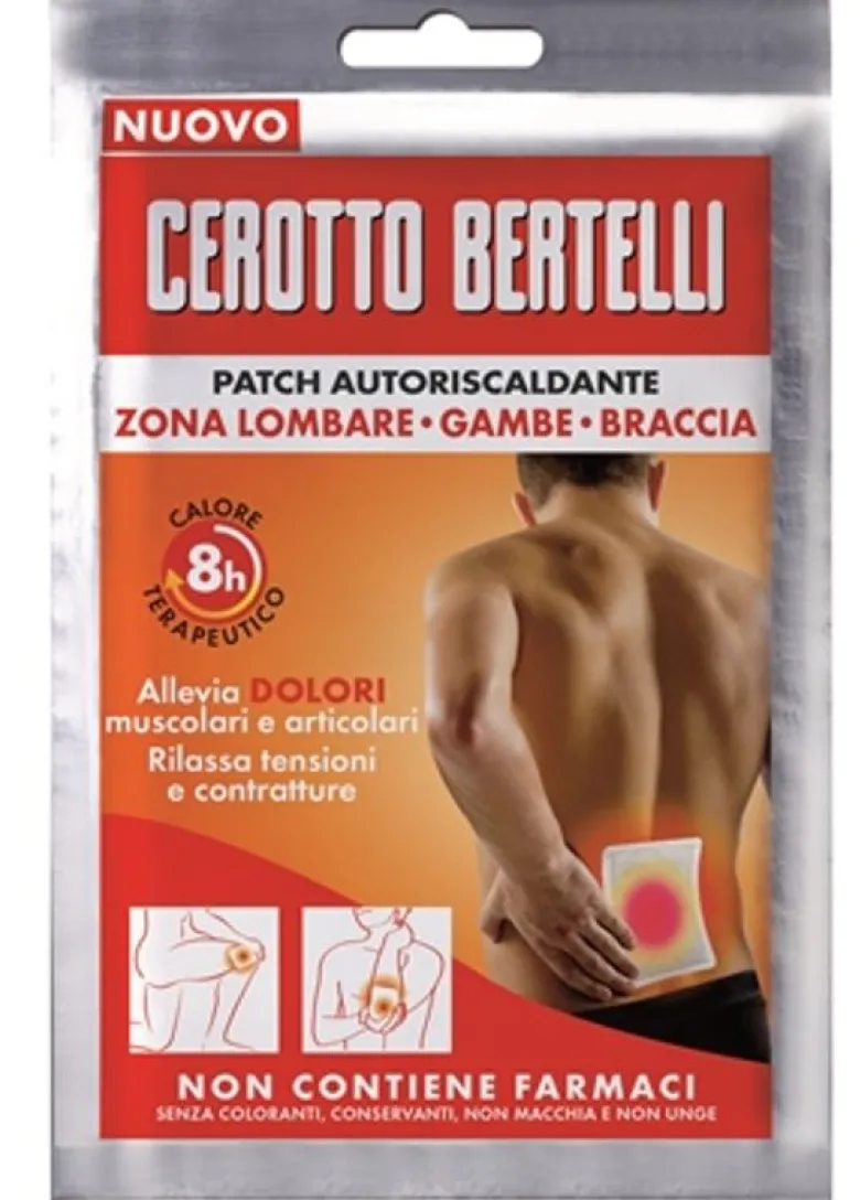 Cerotto Bertelli Patch Autoriscaldante zona lombare - gambe - braccia