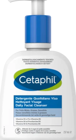 Cetaphil Detergente Quotidiano Viso Pelle Mista Grassa 237ml