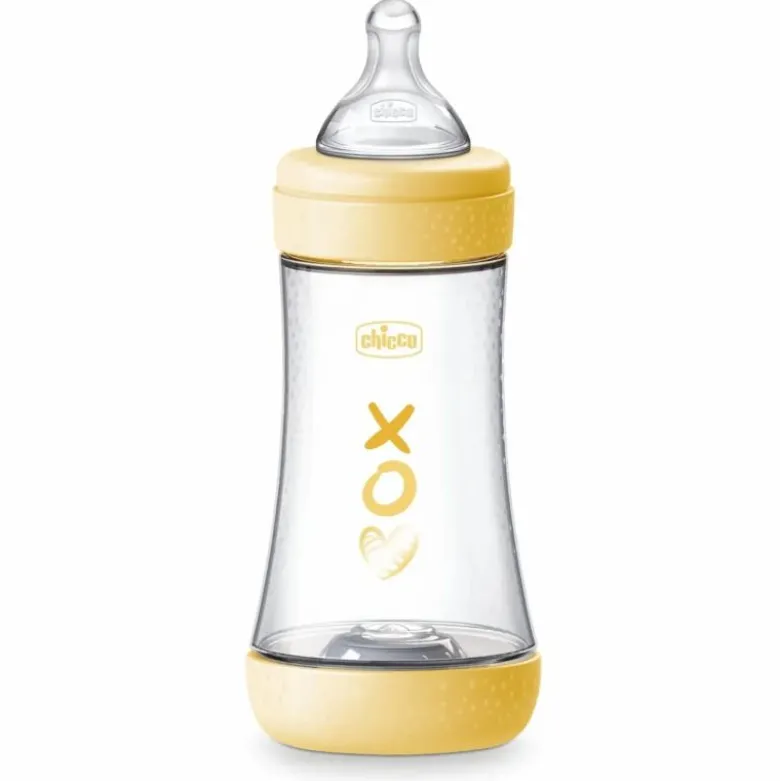 Chicco Biberon Neonato Perfect 5 Biberon Giallo Flusso Medio 240 ml 2Mesi+