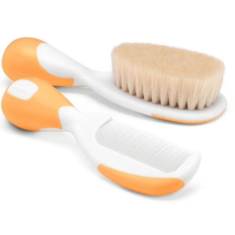 Chicco Kit Spazzola e Pettine per bambini colore arancione