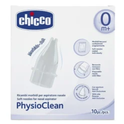 Chicco Physioclean Ricambi morbidi per Aspiratore Nasale Physioclean 10 pezzi