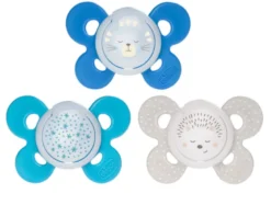 Chicco Physio ComfortNight Succhietti Silicone 16-36m Blu 2 Pezzi